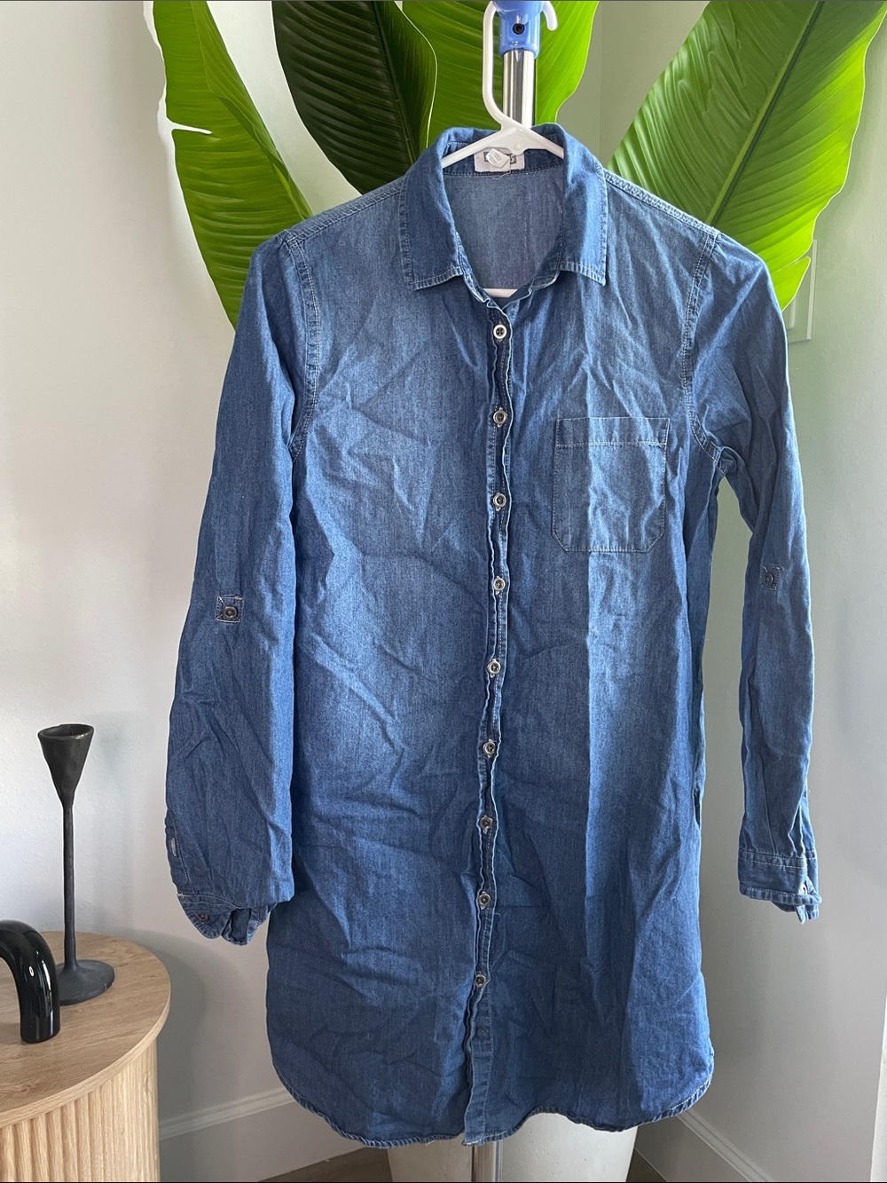 Ali & Kris Men's Denim Button-Down Shirt - Blue